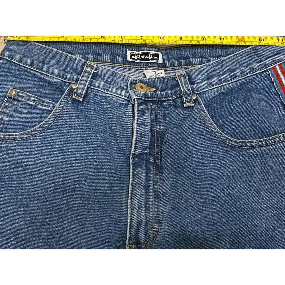 Xhilaration Womens Juniors 11 VTG Grunge 90s Y2K Jeans Side Stripes 100% Cotton - Picture 13 of 15
